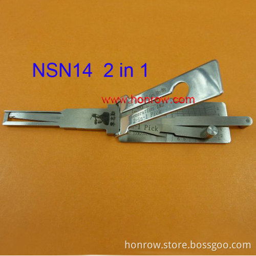 Original Lishi NSN14 decoder and lock pick combination tool with best quality